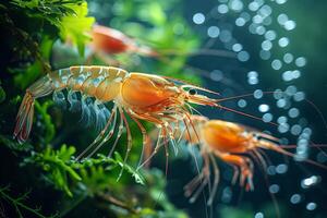 explorant le mystères de océan la vie par une crevettes gracieux existence photo