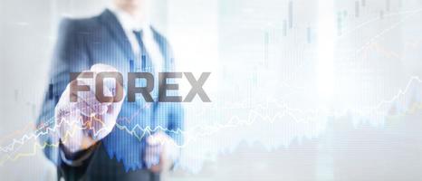 conetp d'échange de forex. concept de technologie financière. bulle boursière