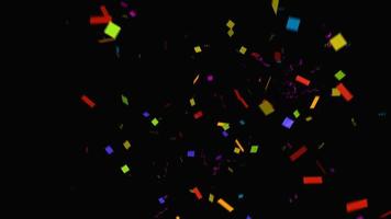 de nombreux confettis arc-en-ciel colorés scintillent des superpositions de texture abstraite scintillent des particules dorées sur le noir. photo