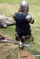 de guerrier sécurité armes à protéger différent les pièces de le corps. photo