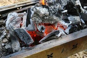 une Feu cette des brûlures tout cette brûlures. photo