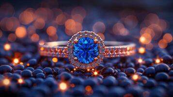 bleu saphir bague photo