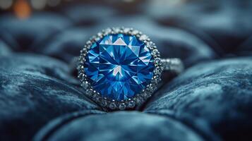 bleu saphir bague photo