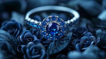 bleu saphir bague photo