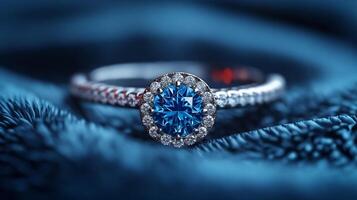 bleu saphir bague photo