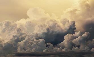 Jaune nuage scape Contexte à lever du soleil temps photo