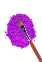 sec rose pigment, rose outremer, rose ocre, violet sur une blanc Contexte photo