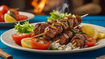 souvlaki grec nourriture photo