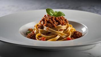 tagliatelles bolognaise est délicieux photo