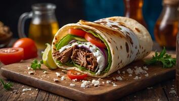 Gyros grec shawarma photo