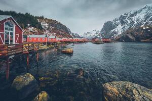 nusfjord pêche village dans Norvège photo