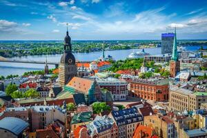 vue de riga centre de st. de Peter église, Riga, Lettonie photo