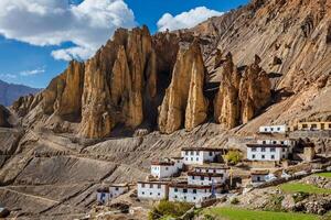 dhankar village, Spiti vallée, Himachal pradesh, Inde photo