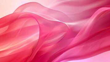 rouge et rose Contexte avec tridimensionnel lisse rouge vagues. photo