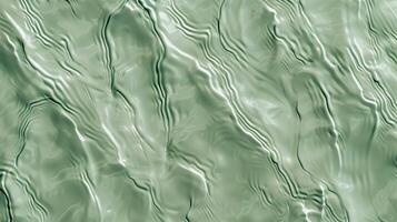 une texture de ondulations sur sable, avec petit vagues sur le surface, lumière vert teinte. photo