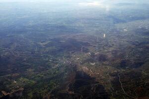 Rabagao rivière aérien vue de avion, le Portugal photo