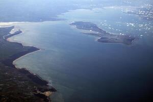 Bilbao Espagne côte de franche la rochelle aérien vue panorama de avion photo