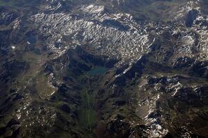 Rabagao rivière aérien vue de avion, le Portugal photo