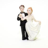 figurines sur Haut de mariage gâteau photo