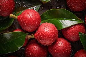 le Frais litchi Contexte est orné avec scintillant photo