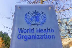 Genève, Suisse - décembre 07, 2020 monde santé organisation, qui - oms, quartier général photo