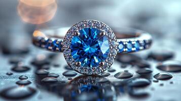 bleu saphir bague photo