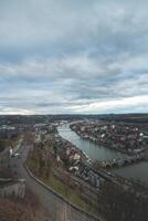 vue de le ville de namur à le coucher du soleil. le Capitale de le wallonie Région dans Belgique photo