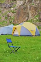 camping Personnel sur le monter photo