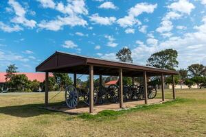 vieux temps de guerre bunker. fort Lytton, Brisbane, Queensland, Australie. photo