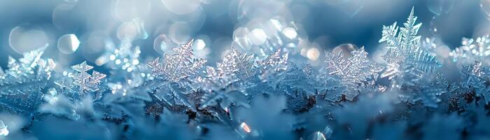 fermer de la glace cristaux formant sur une surface photo