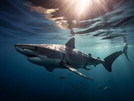 les requins nager dans cristal clair des eaux photo