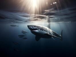 les requins nager dans cristal clair des eaux photo