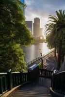 paysage urbain image de Melbourne, pendant été le coucher du soleil. - 28 décembre 2012, Melbourne, Australie. photo