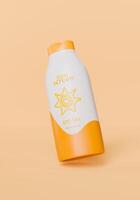 crème solaire bouteille avec spf 50 protection sur doux pêche Contexte photo