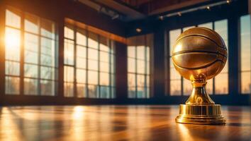 d'or trophée tasse gagnant basketball Balle photo