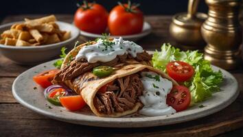 Gyros grec shawarma photo