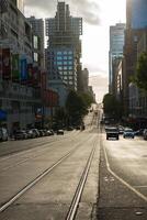paysage urbain image de Melbourne, pendant été le coucher du soleil. - 28 décembre 2012, Melbourne, Australie. photo
