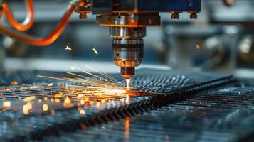 cnc laser Coupe de métal, moderne industriel La technologie photo