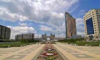 ville scape de astana, kazakhstan photo