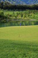 Matin paysage à une le golf club photo