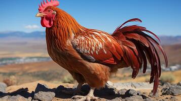 coq poule animal ferme oiseau Prairie photo