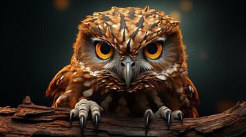 peu hibou nuit animal yeux chasseur photo