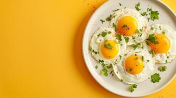 huevos rancheros Oeuf Jaune d'œuf mexicain nourriture petit déjeuner traditionnel photo