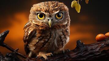 peu hibou nuit animal yeux chasseur photo