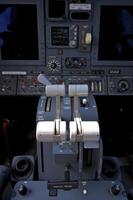 pilote cockpit dans un VIP commercial avion photo