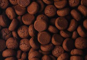 boîte de Chocolat biscuits proche en haut Contexte photo