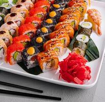 gourmet Sushi plat Haut vue photo