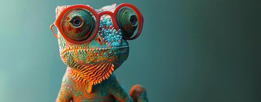 proche en haut de coloré lézards visage photo