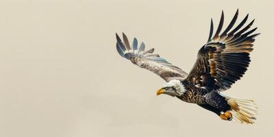 majestueux oiseau planant par le ciel photo