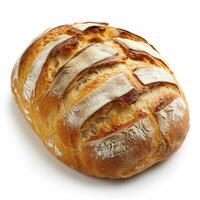une pain de artisan pain isolé sur blanc photo